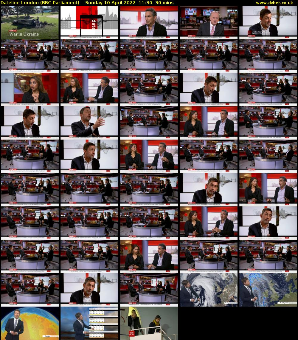 Dateline London (BBC Parliament) Sunday 10 April 2022 11:30 - 12:00