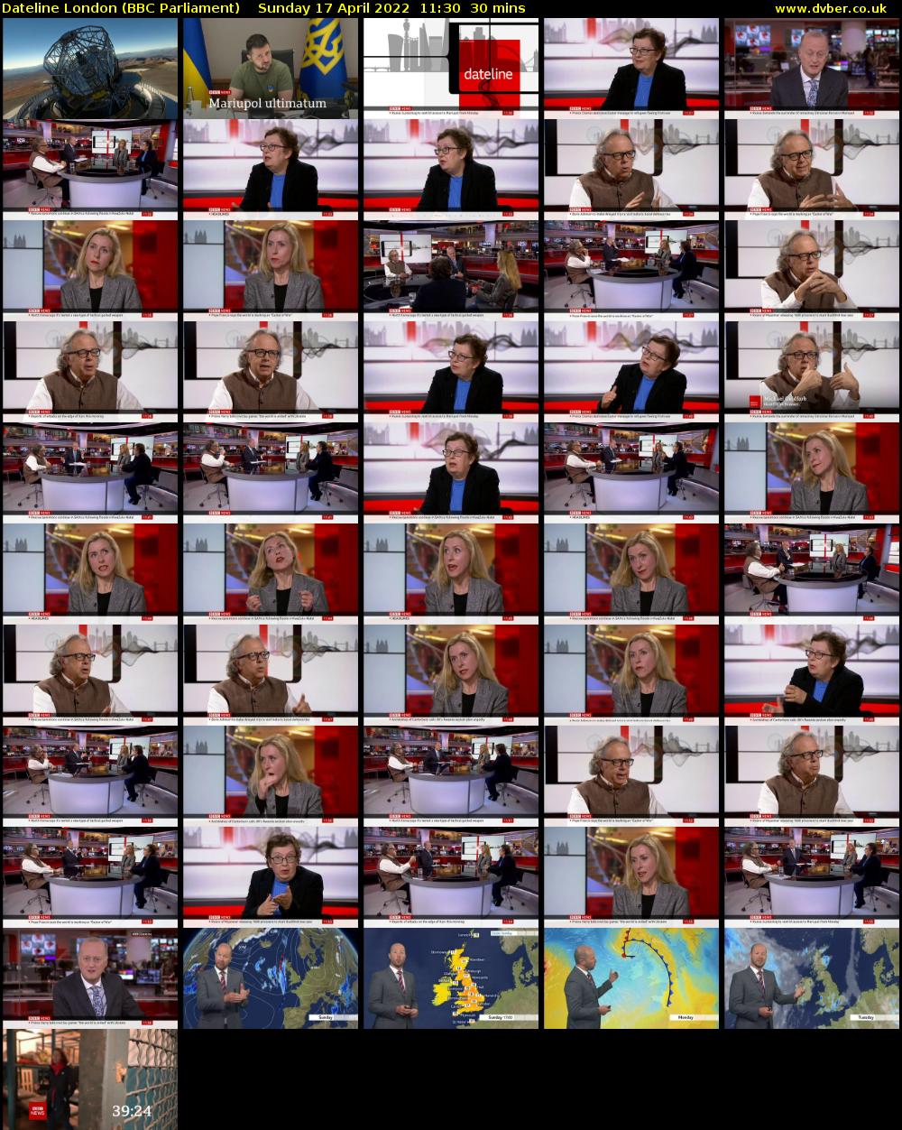 Dateline London (BBC Parliament) Sunday 17 April 2022 11:30 - 12:00