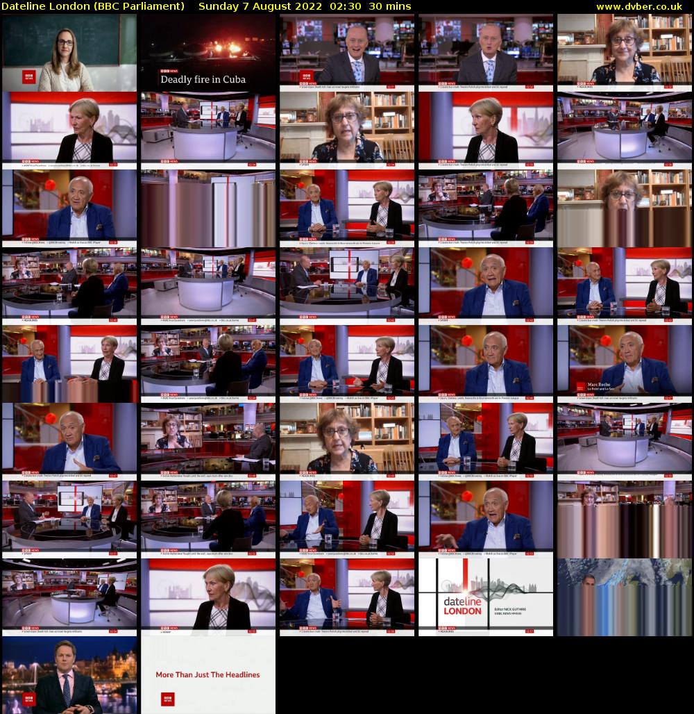 Dateline London (BBC Parliament) Sunday 7 August 2022 02:30 - 03:00