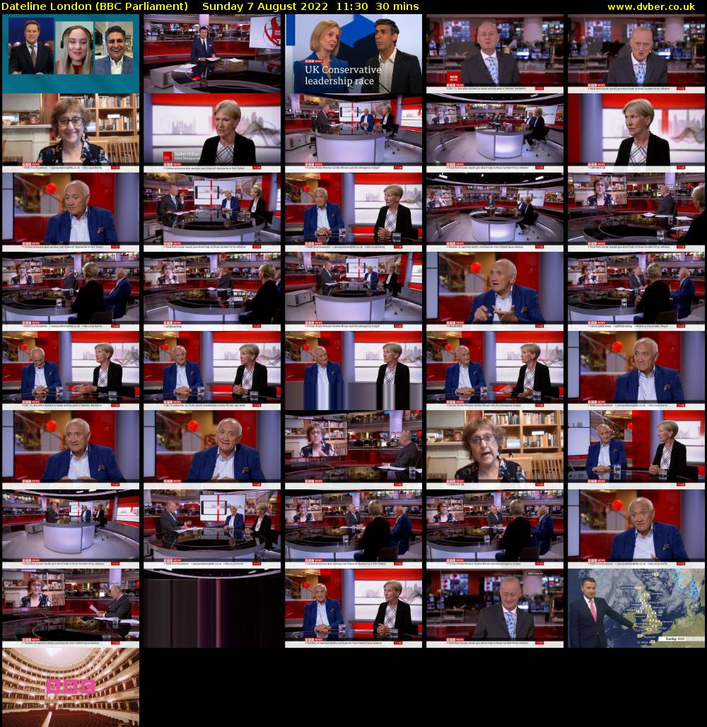 Dateline London (BBC Parliament) Sunday 7 August 2022 11:30 - 12:00