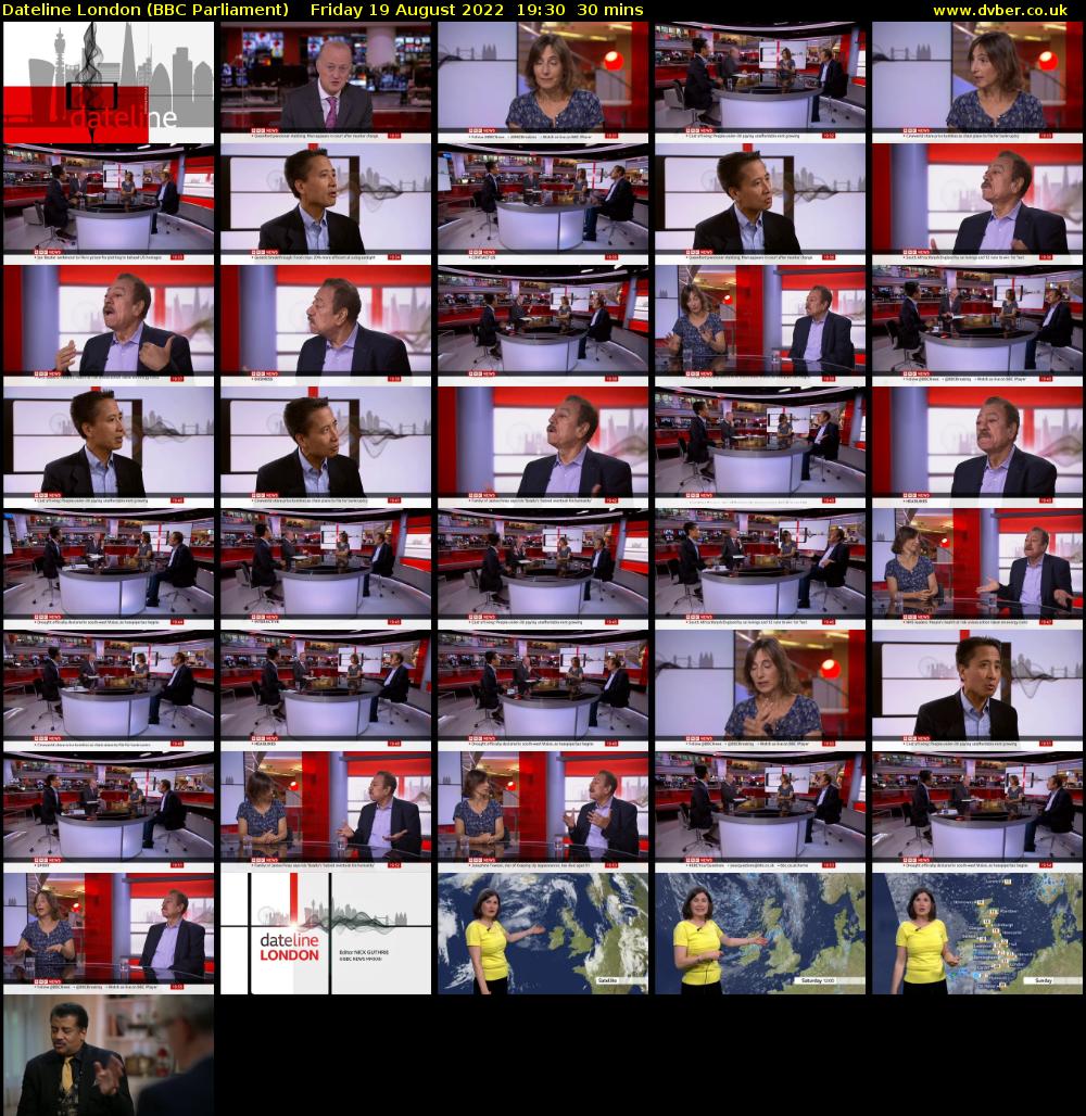 Dateline London (BBC Parliament) Friday 19 August 2022 19:30 - 20:00