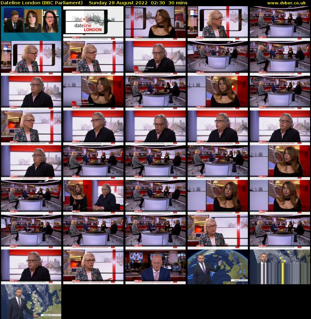 Dateline London (BBC Parliament) Sunday 28 August 2022 02:30 - 03:00