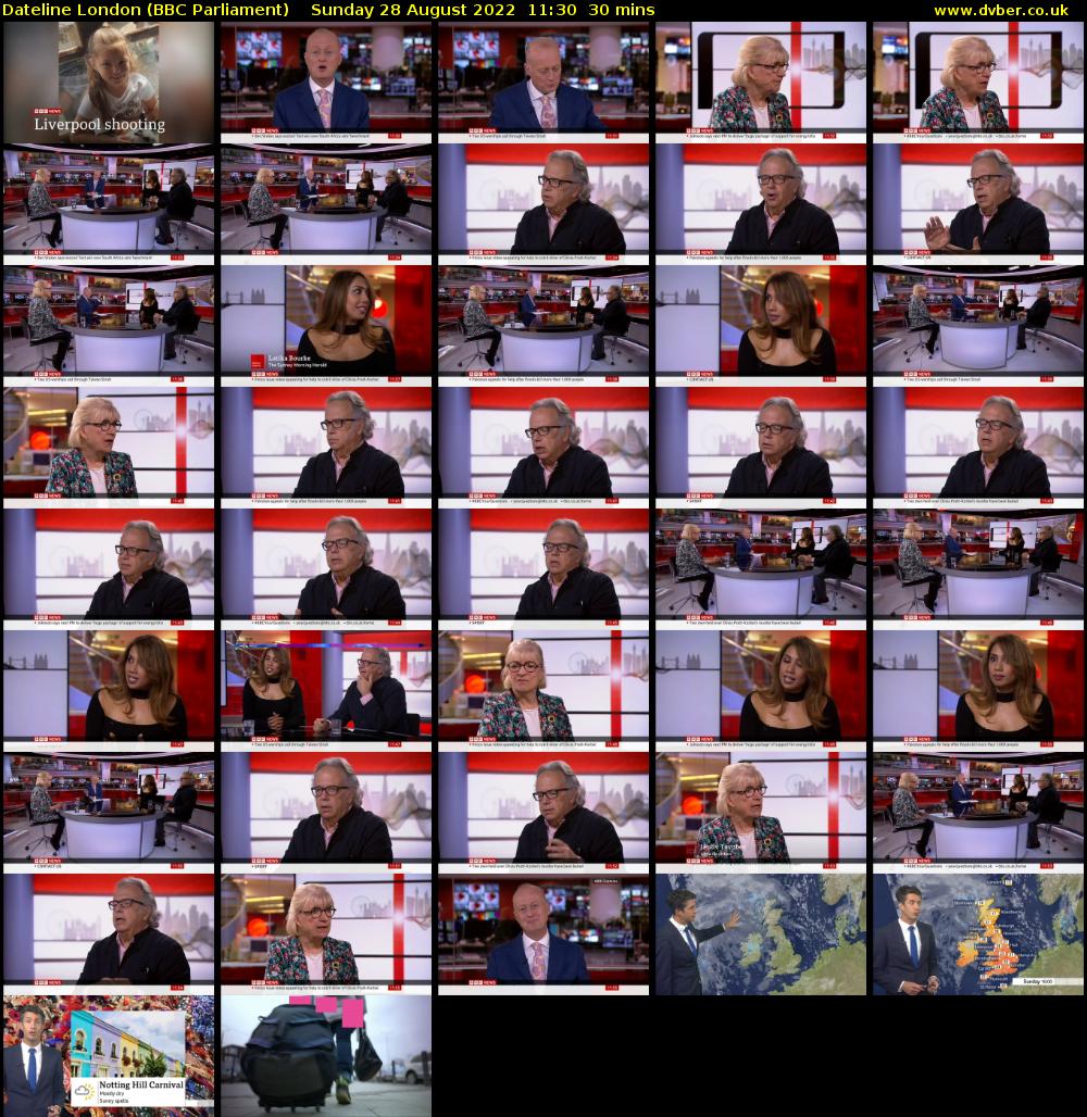 Dateline London (BBC Parliament) Sunday 28 August 2022 11:30 - 12:00