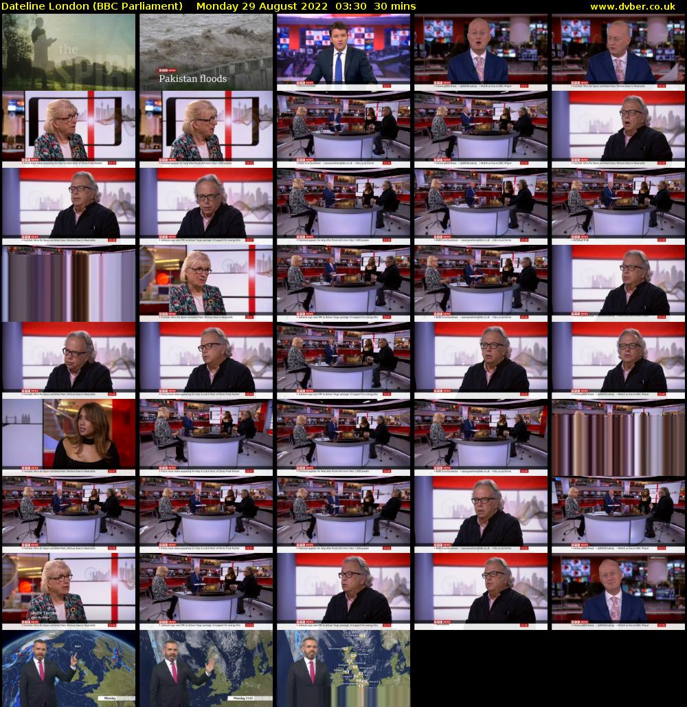 Dateline London (BBC Parliament) Monday 29 August 2022 03:30 - 04:00