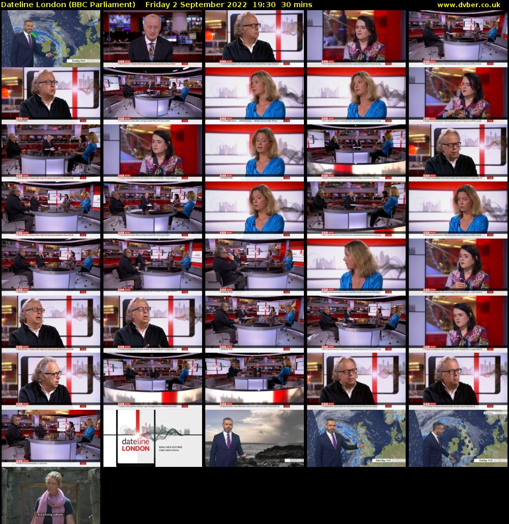 Dateline London (BBC Parliament) Friday 2 September 2022 19:30 - 20:00