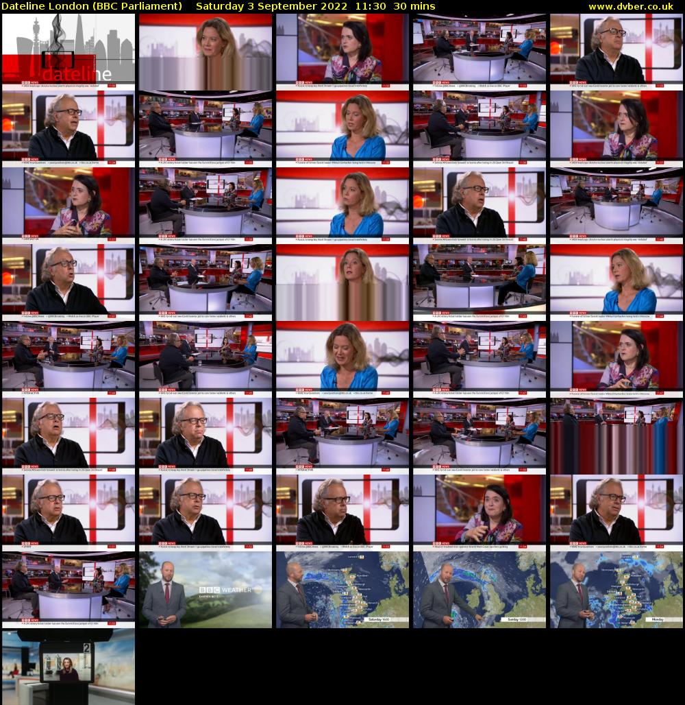 Dateline London (BBC Parliament) Saturday 3 September 2022 11:30 - 12:00