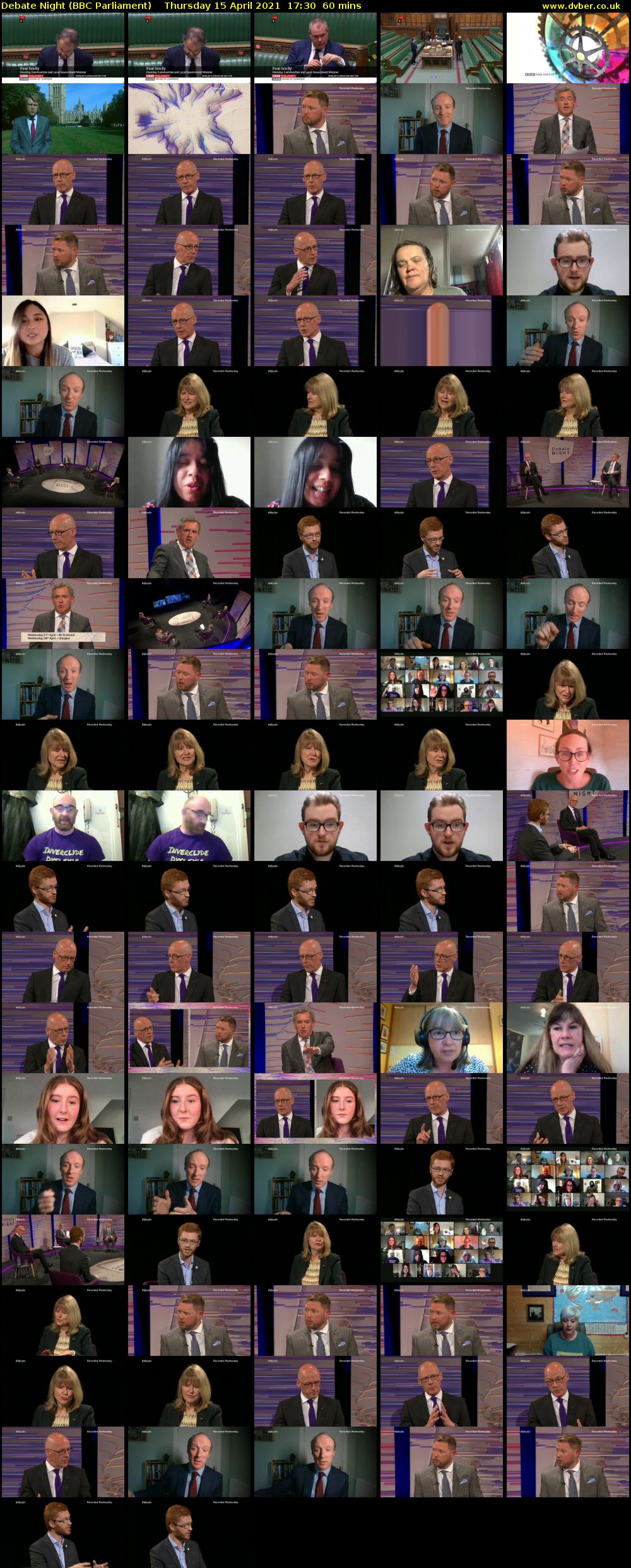 Debate Night (BBC Parliament) Thursday 15 April 2021 17:30 - 18:30