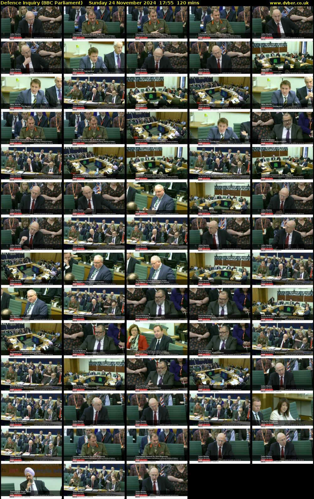Defence Inquiry (BBC Parliament) Sunday 24 November 2024 17:55 - 19:55