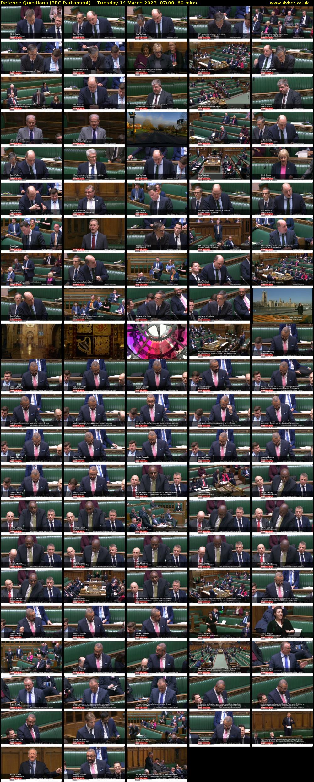 Defence Questions (BBC Parliament) Tuesday 14 March 2023 07:00 - 08:00