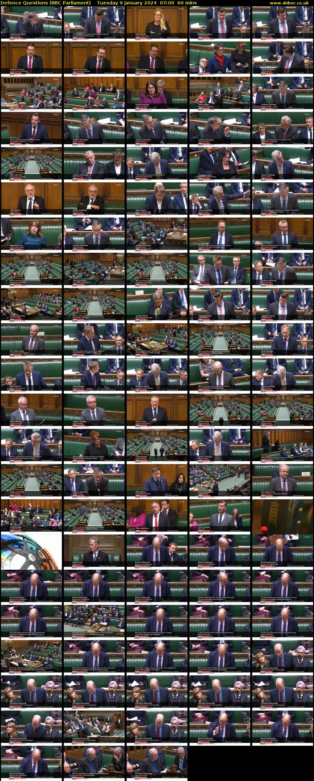 Defence Questions (BBC Parliament) Tuesday 9 January 2024 07:00 - 08:00
