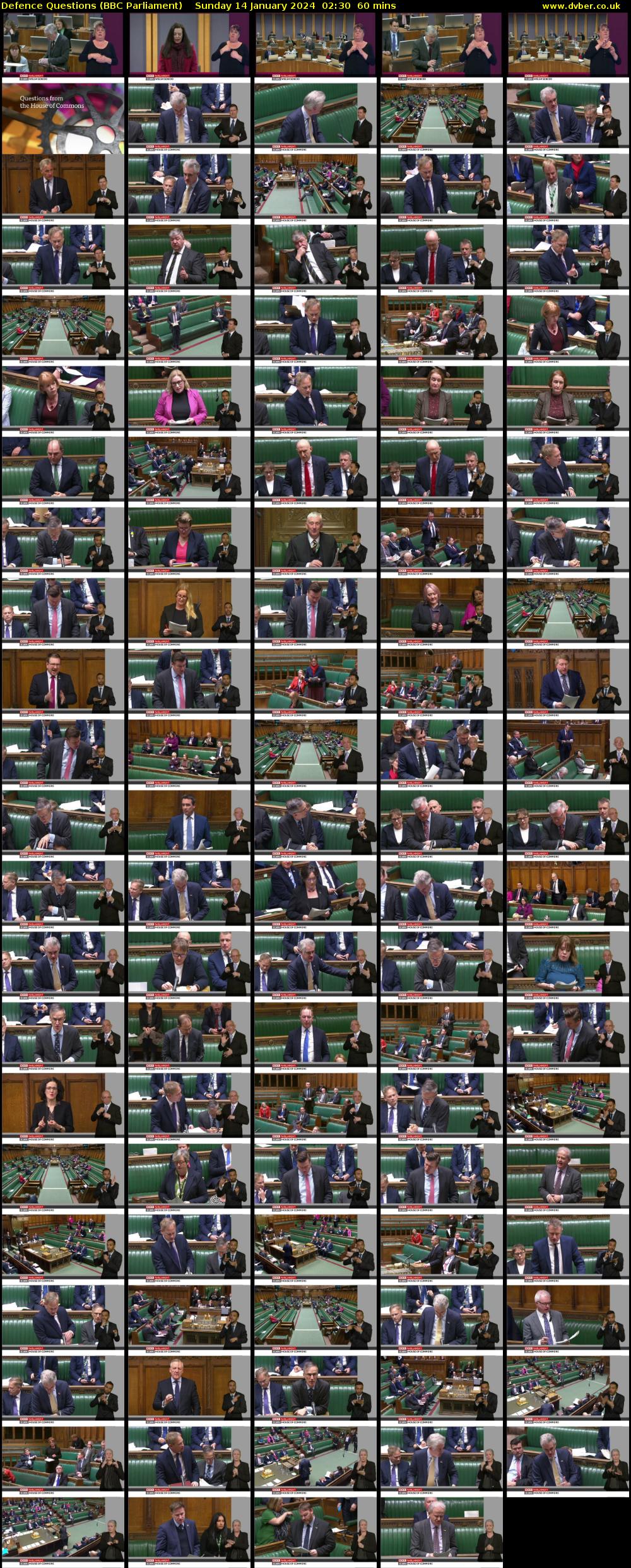 Defence Questions (BBC Parliament) Sunday 14 January 2024 02:30 - 03:30
