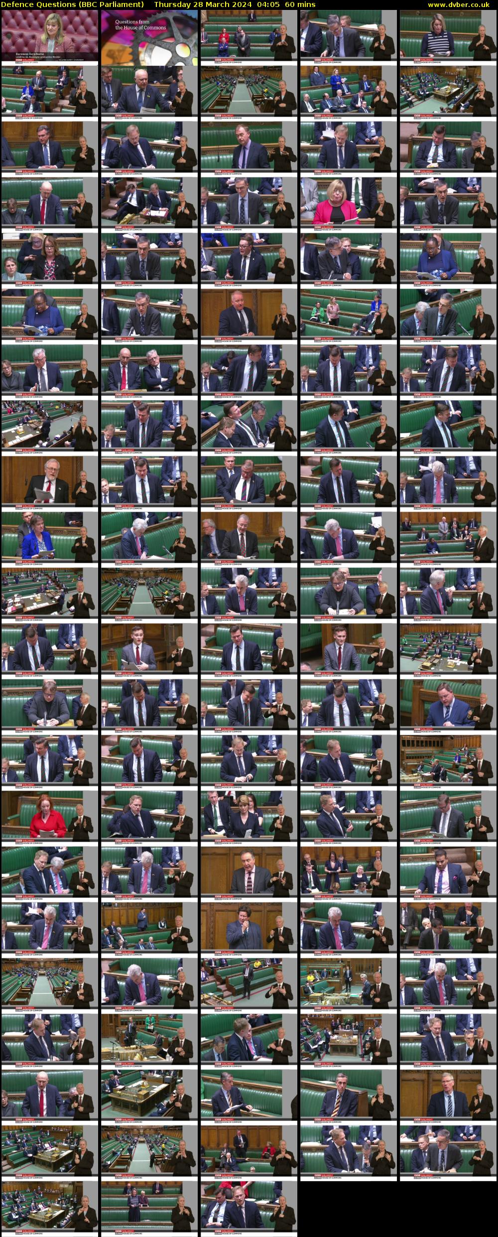 Defence Questions (BBC Parliament) Thursday 28 March 2024 04:05 - 05:05
