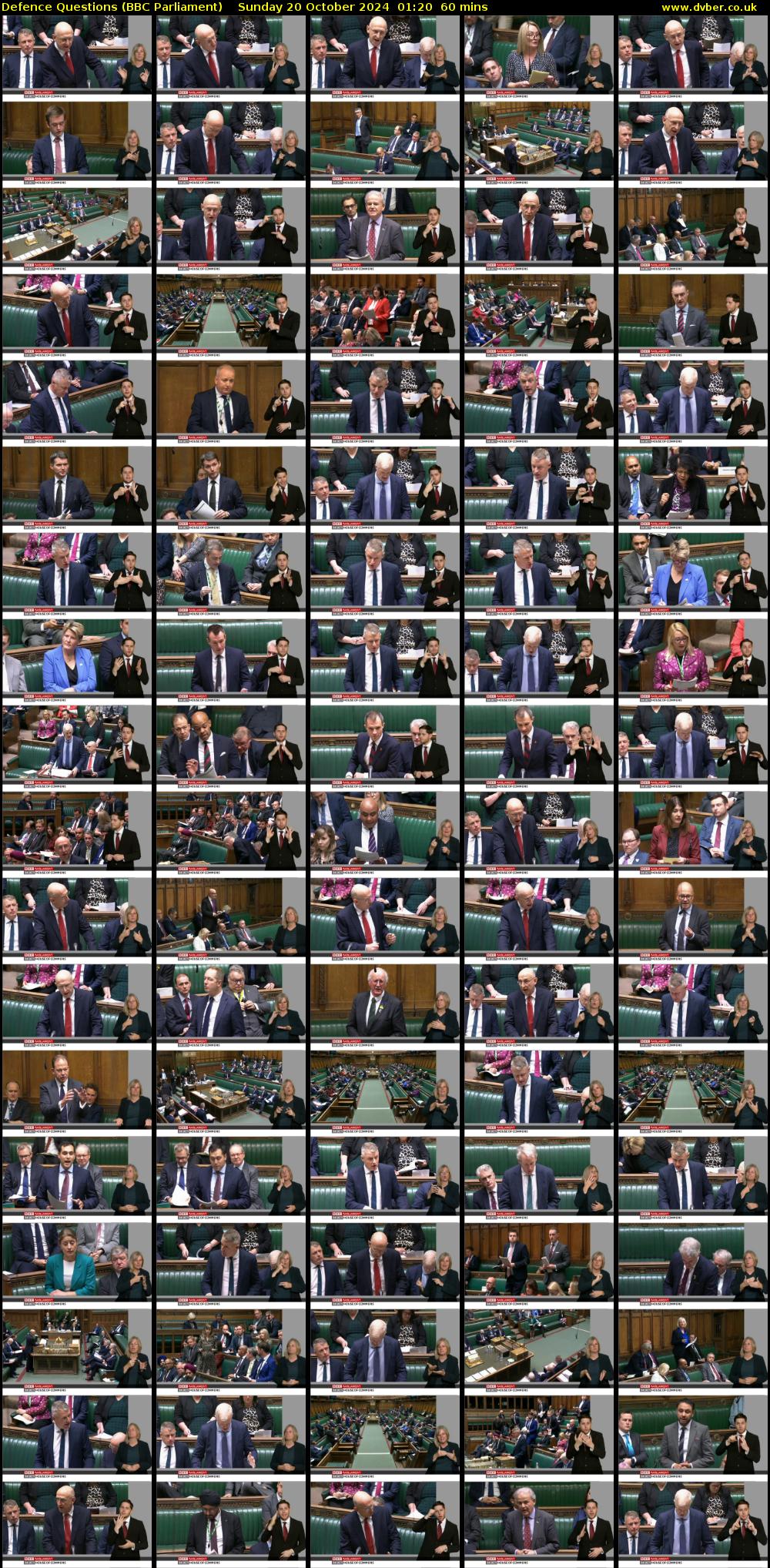 Defence Questions (BBC Parliament) Sunday 20 October 2024 01:20 - 02:20