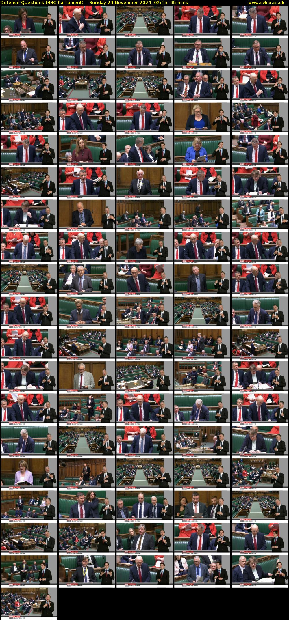 Defence Questions (BBC Parliament) Sunday 24 November 2024 02:15 - 03:20