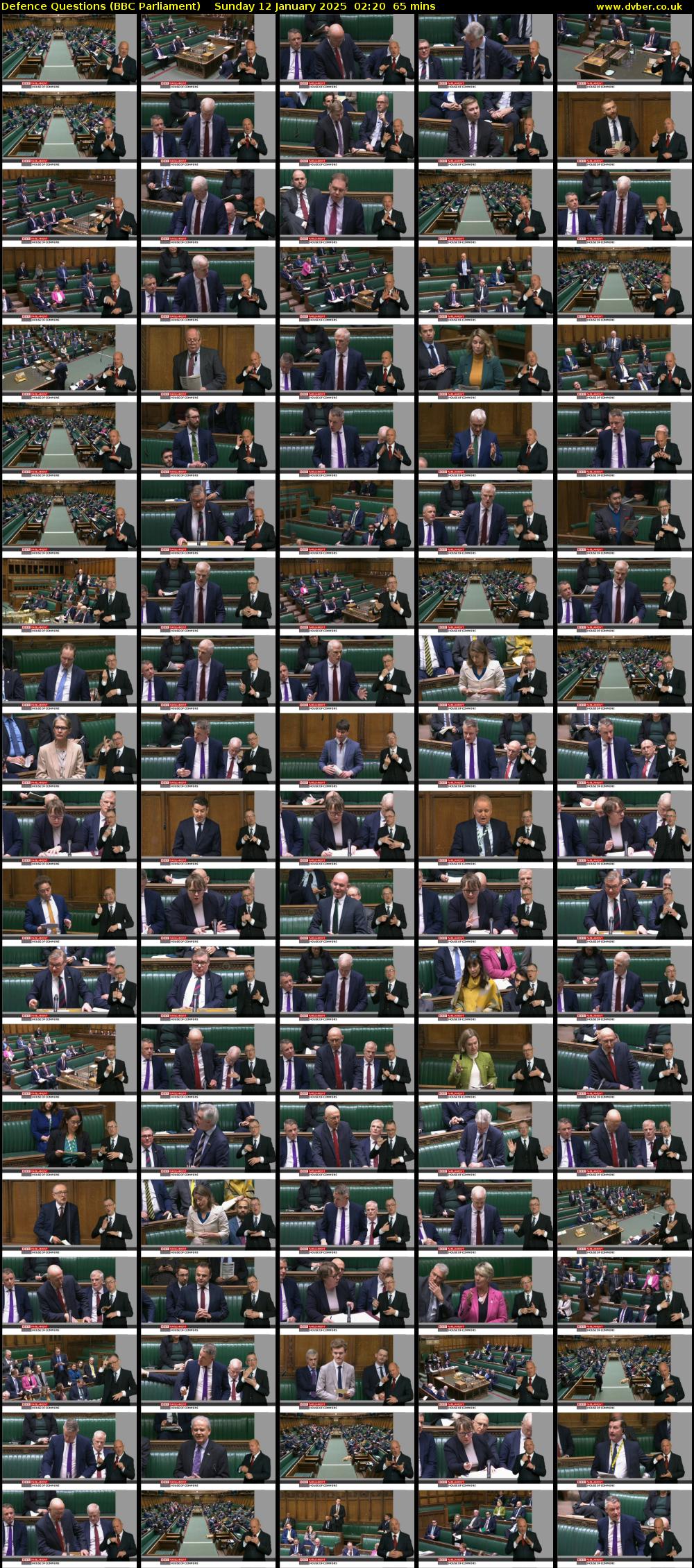 Defence Questions (BBC Parliament) Sunday 12 January 2025 02:20 - 03:25