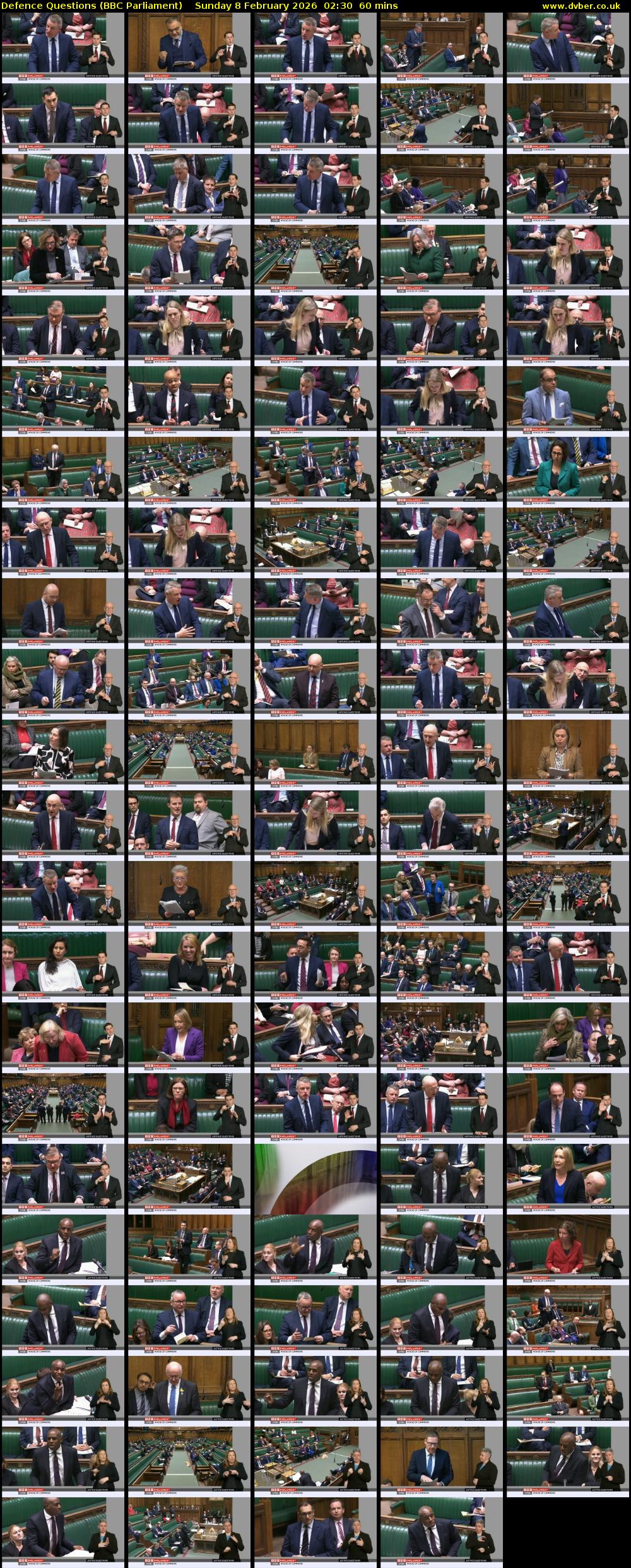 Defence Questions (BBC Parliament) Sunday 8 February 2026 02:30 - 03:30