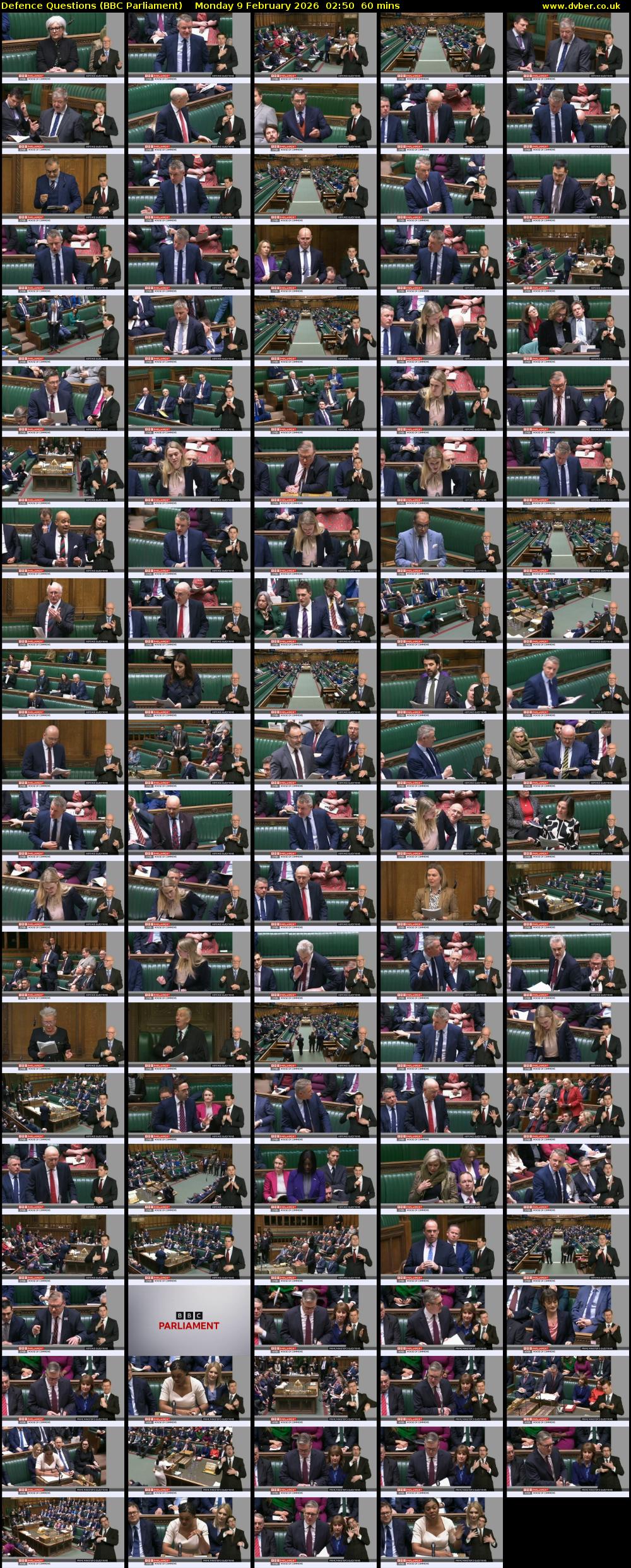 Defence Questions (BBC Parliament) Monday 9 February 2026 02:50 - 03:50