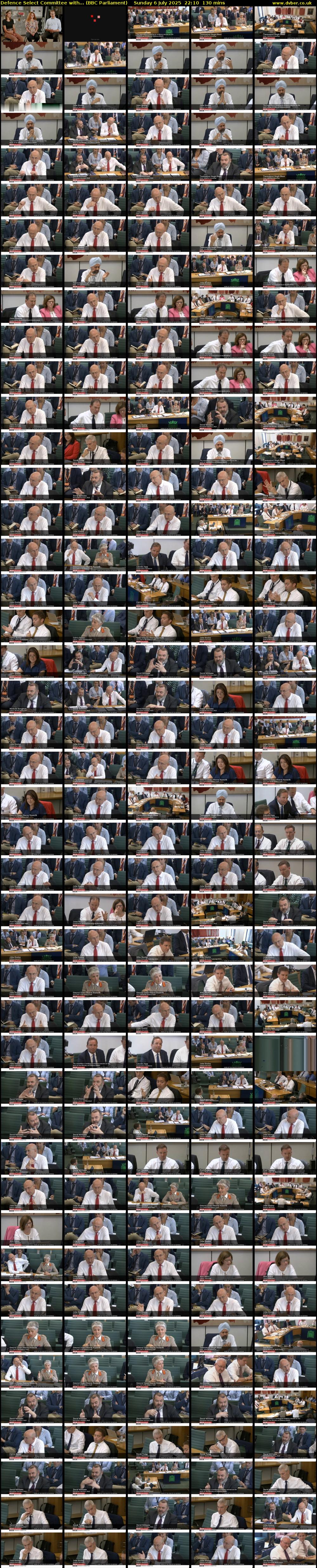 Defence Select Committee with... (BBC Parliament) Sunday 6 July 2025 22:10 - 00:20