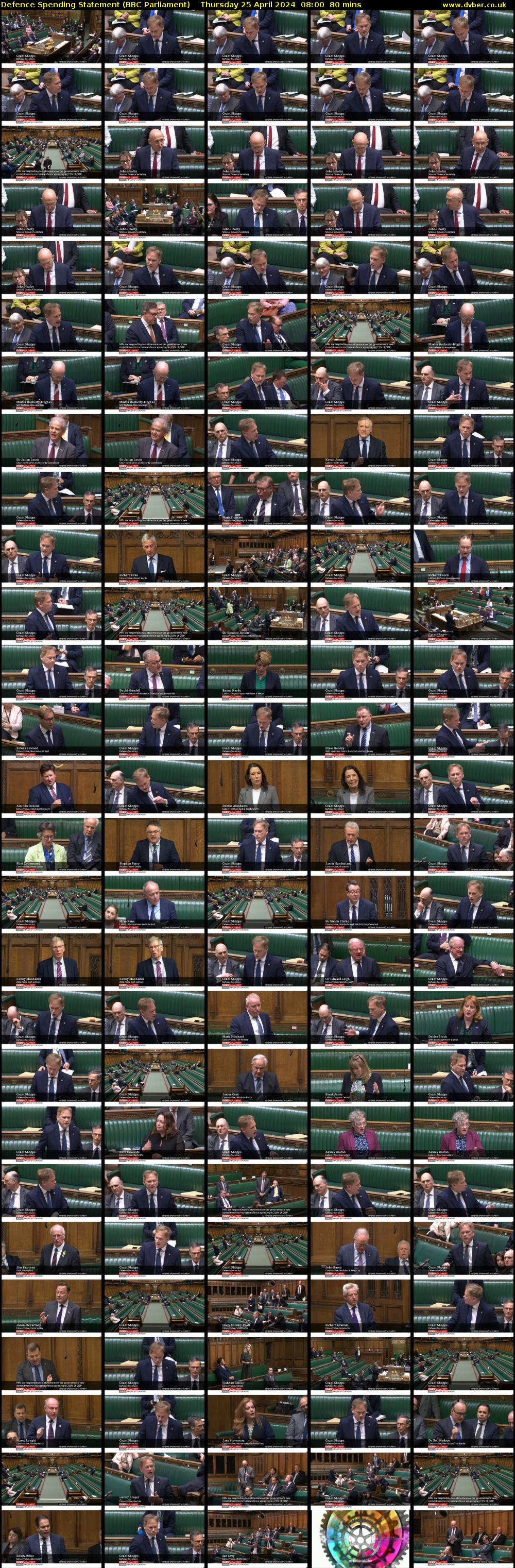 Defence Spending Statement (BBC Parliament) Thursday 25 April 2024 08:00 - 09:20