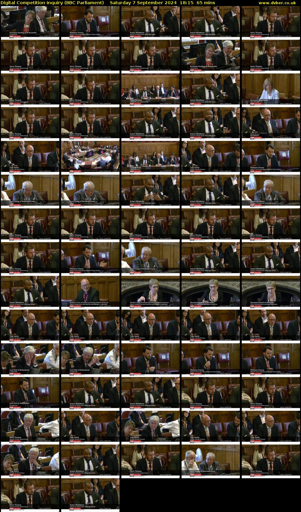 Digital Competition Inquiry (BBC Parliament) Saturday 7 September 2024 18:15 - 19:20