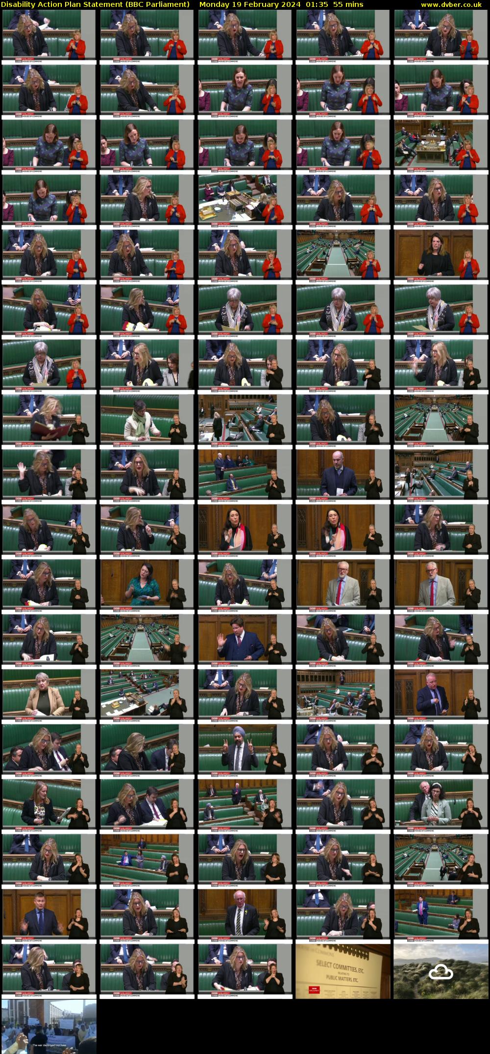 Disability Action Plan Statement (BBC Parliament) Monday 19 February 2024 01:35 - 02:30