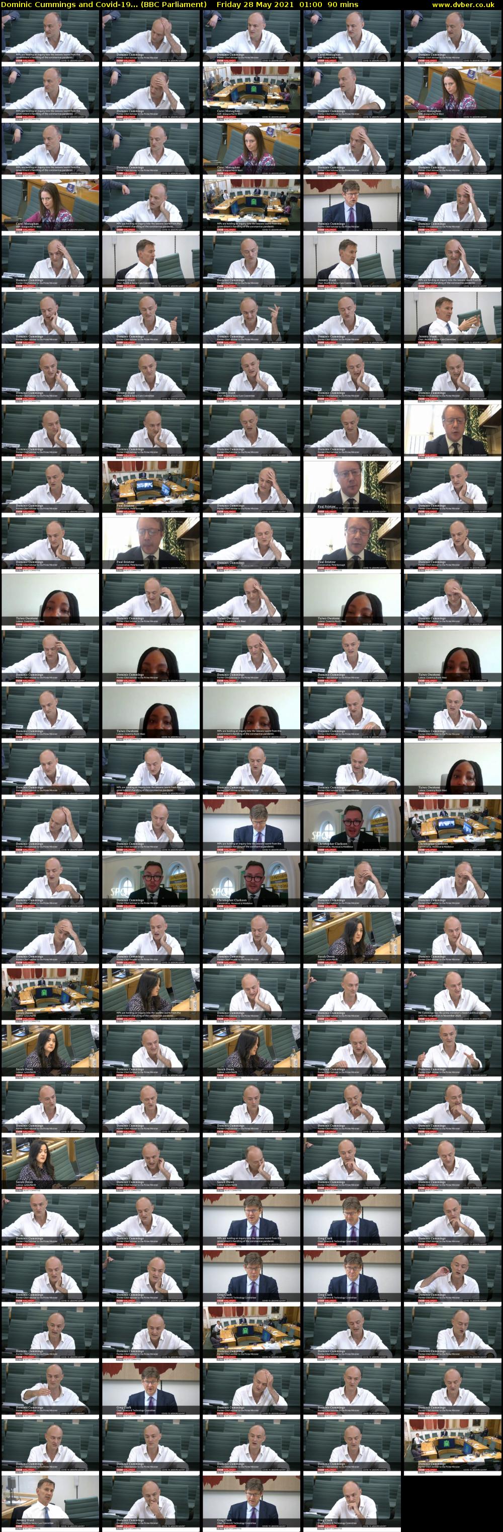 Dominic Cummings and Covid-19... (BBC Parliament) Friday 28 May 2021 01:00 - 02:30