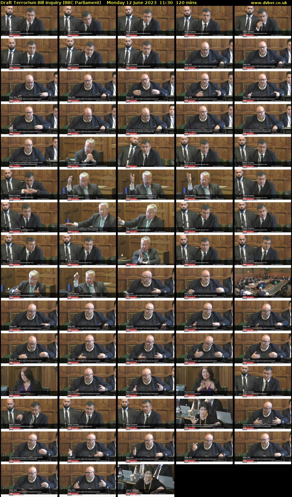 Draft Terrorism Bill Inquiry (BBC Parliament) Monday 12 June 2023 11:30 - 13:30