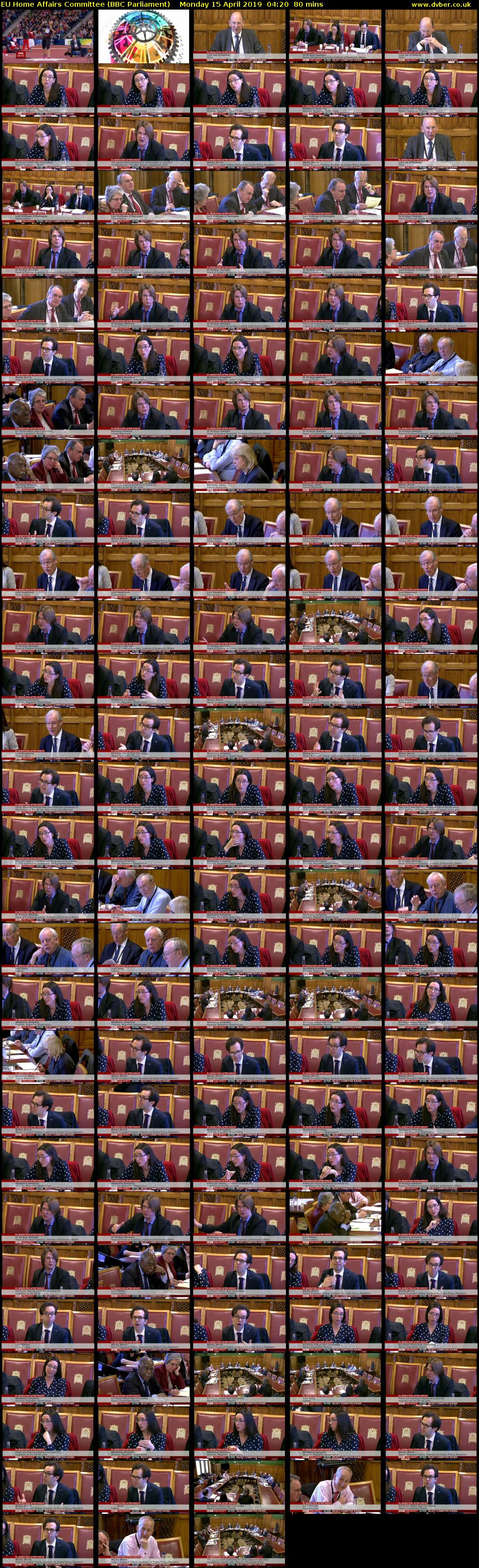 EU Home Affairs Committee (BBC Parliament) Monday 15 April 2019 04:20 - 05:40
