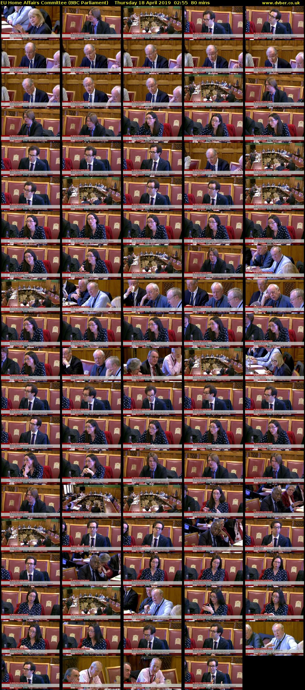 EU Home Affairs Committee (BBC Parliament) Thursday 18 April 2019 02:55 - 04:15