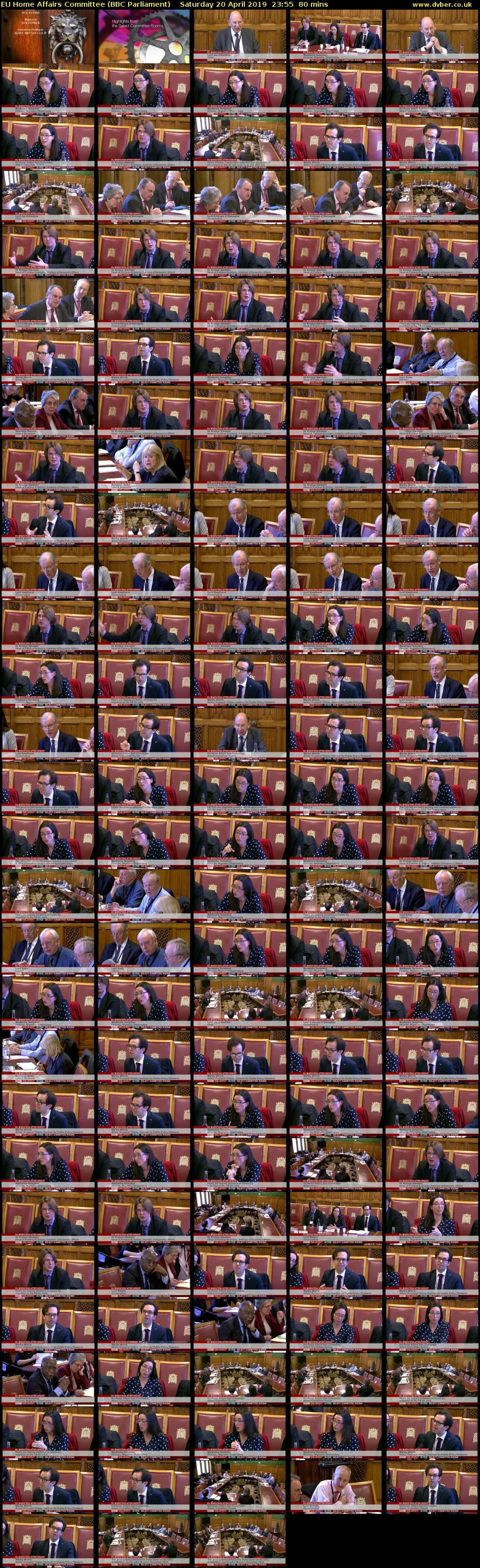 EU Home Affairs Committee (BBC Parliament) Saturday 20 April 2019 23:55 - 01:15