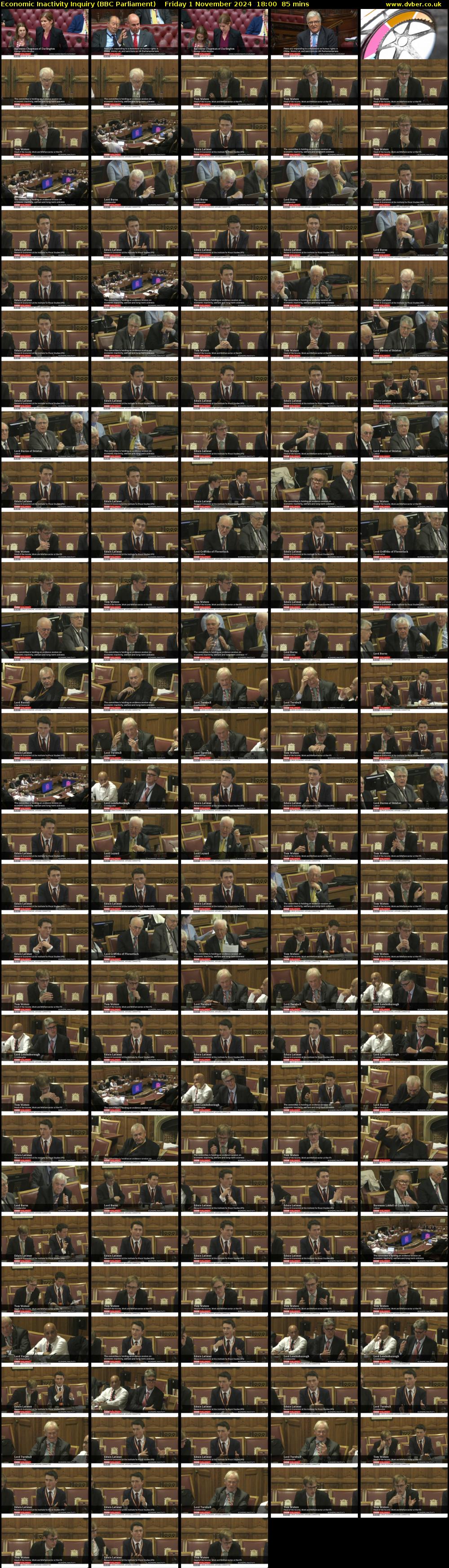 Economic Inactivity Inquiry (BBC Parliament) Friday 1 November 2024 18:00 - 19:25
