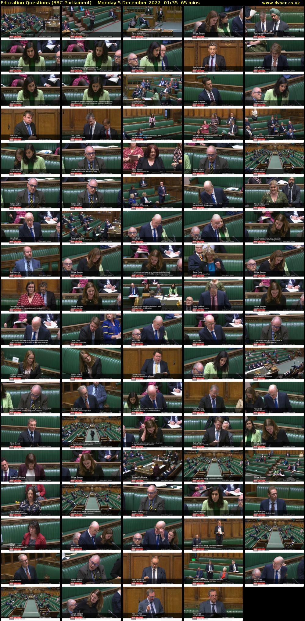 Education Questions (BBC Parliament) Monday 5 December 2022 01:35 - 02:40