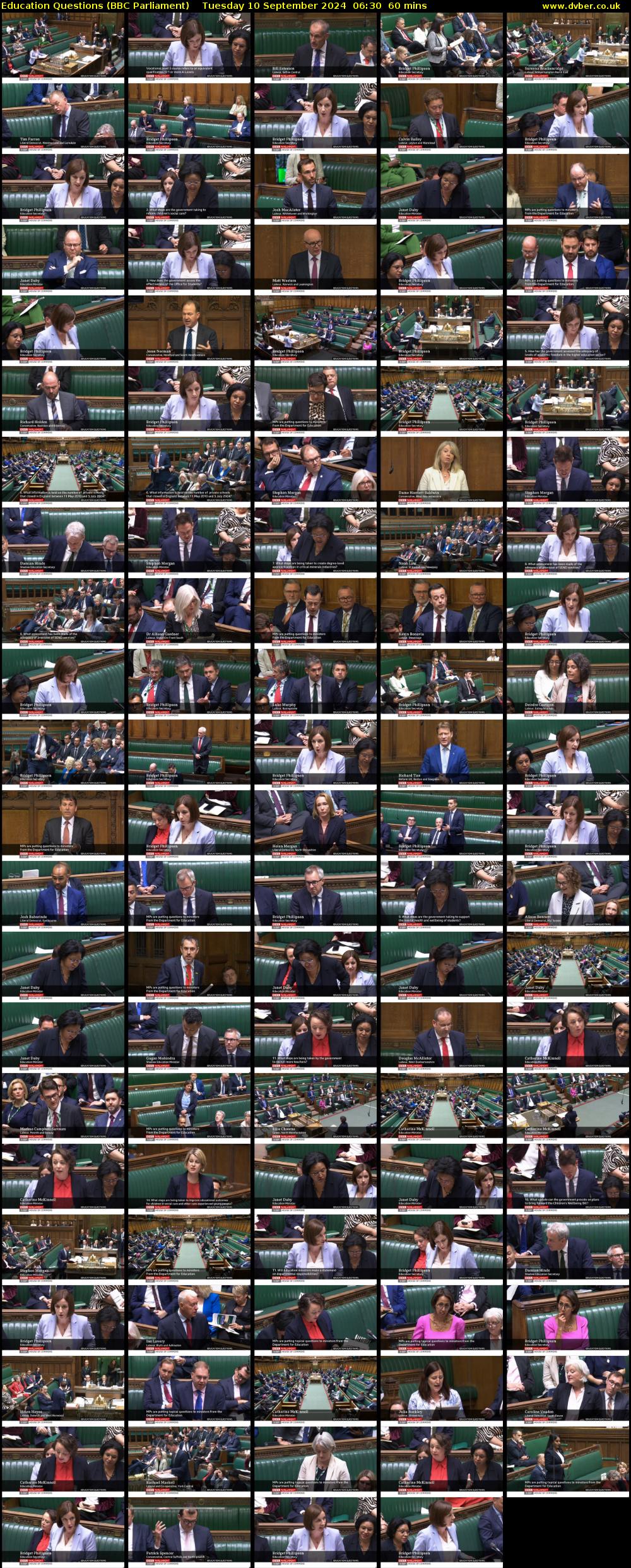 Education Questions (BBC Parliament) Tuesday 10 September 2024 06:30 - 07:30