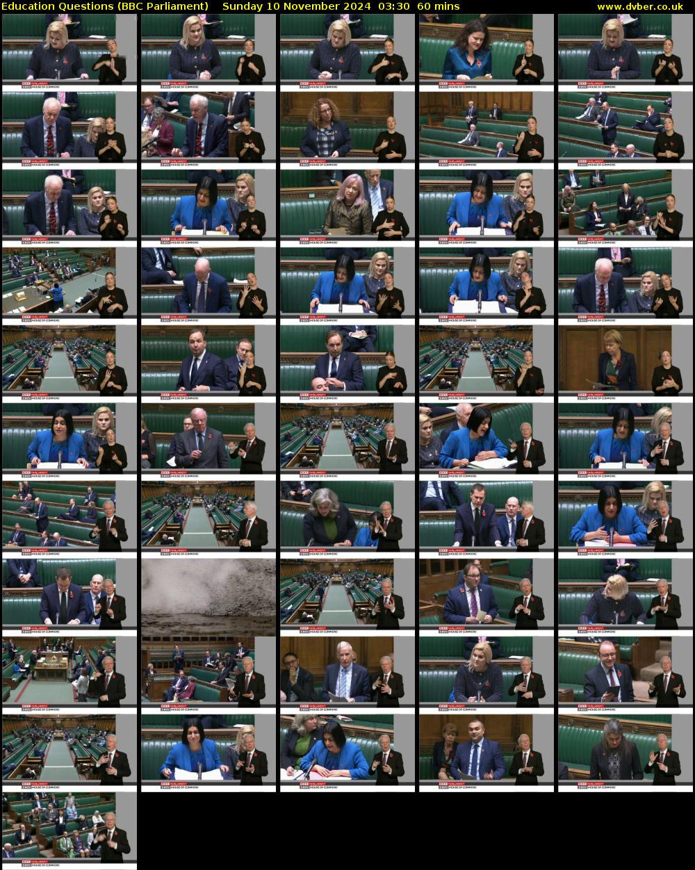 Education Questions (BBC Parliament) Sunday 10 November 2024 03:30 - 04:30