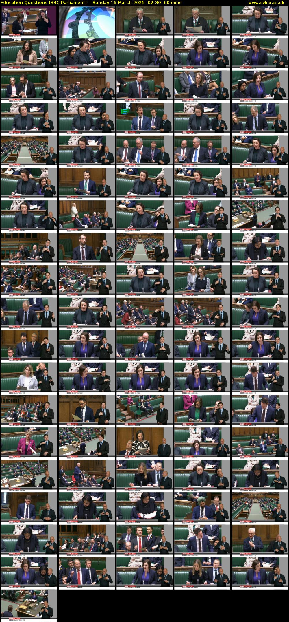 Education Questions (BBC Parliament) Sunday 16 March 2025 02:30 - 03:30
