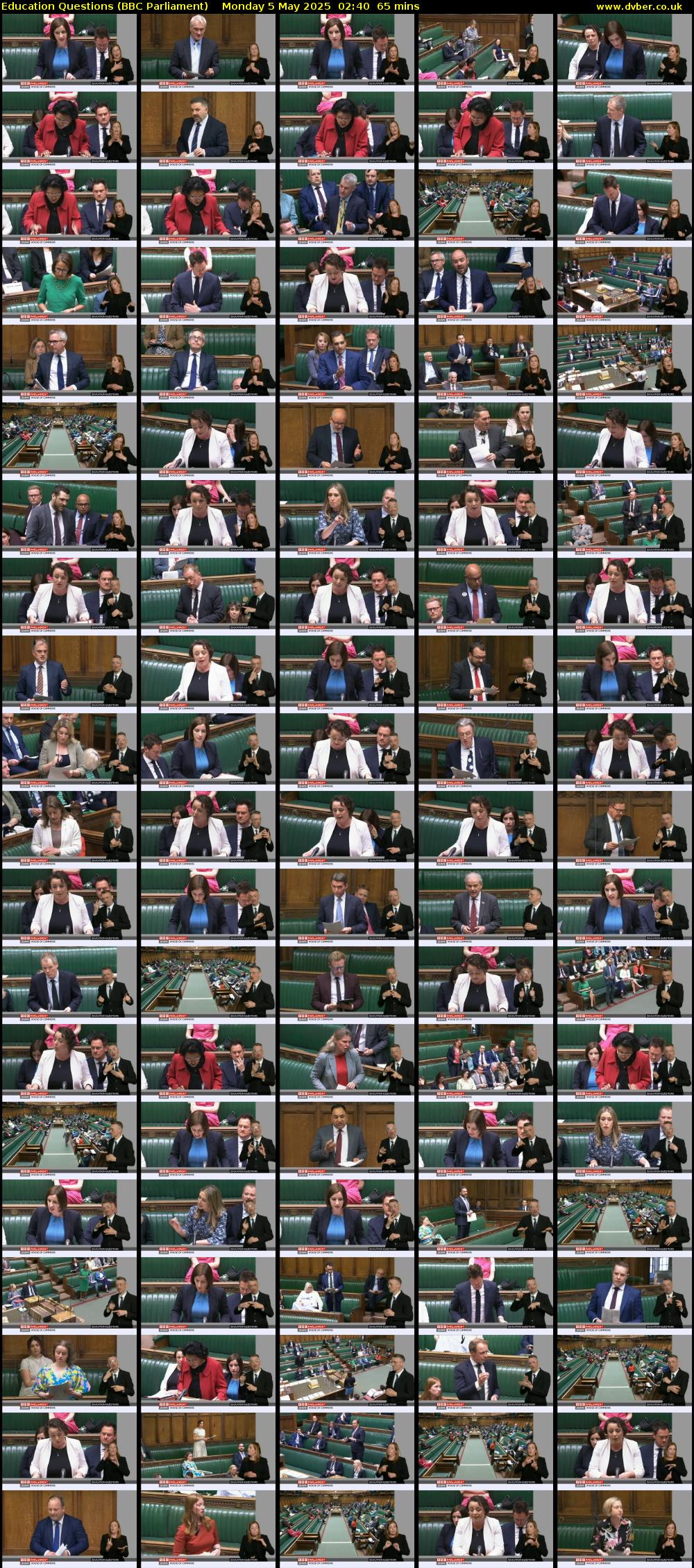 Education Questions (BBC Parliament) Monday 5 May 2025 02:40 - 03:45
