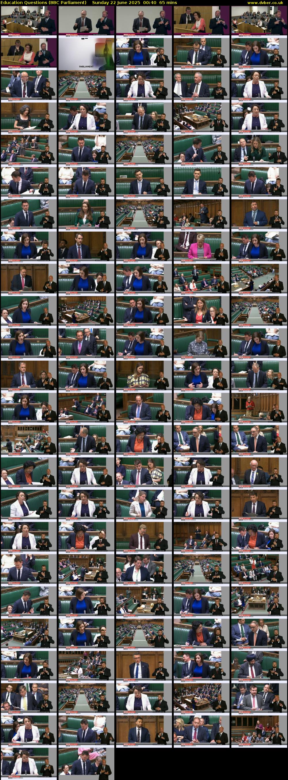 Education Questions (BBC Parliament) Sunday 22 June 2025 00:40 - 01:45