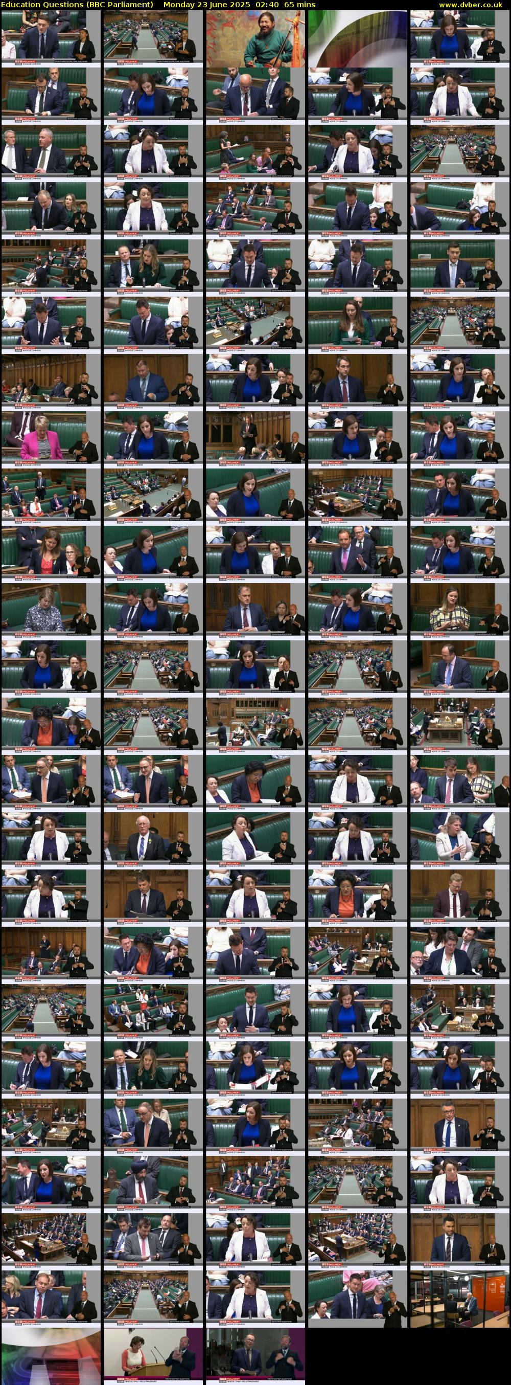 Education Questions (BBC Parliament) Monday 23 June 2025 02:40 - 03:45