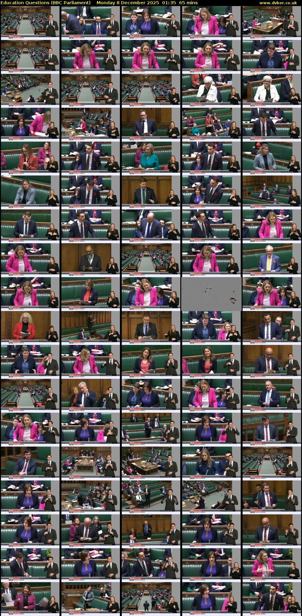 Education Questions (BBC Parliament) Monday 8 December 2025 01:35 - 02:40