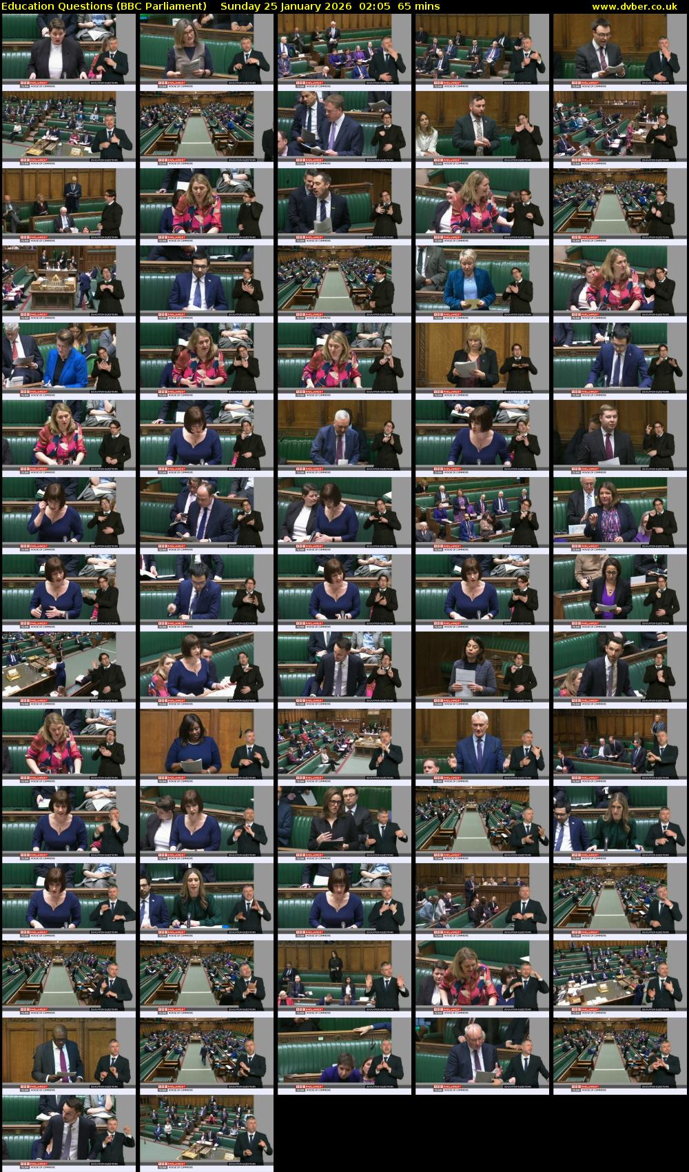 Education Questions (BBC Parliament) Sunday 25 January 2026 02:05 - 03:10