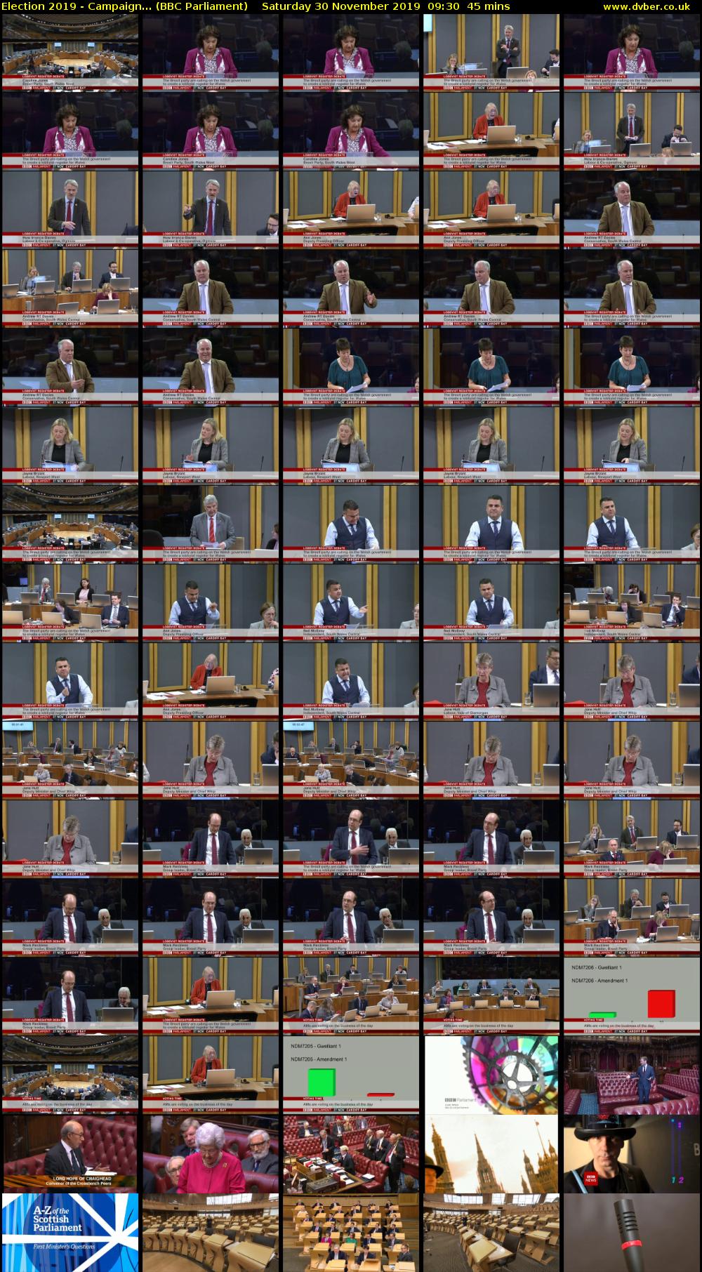 Election 2019 - Campaign... (BBC Parliament) Saturday 30 November 2019 09:30 - 10:15