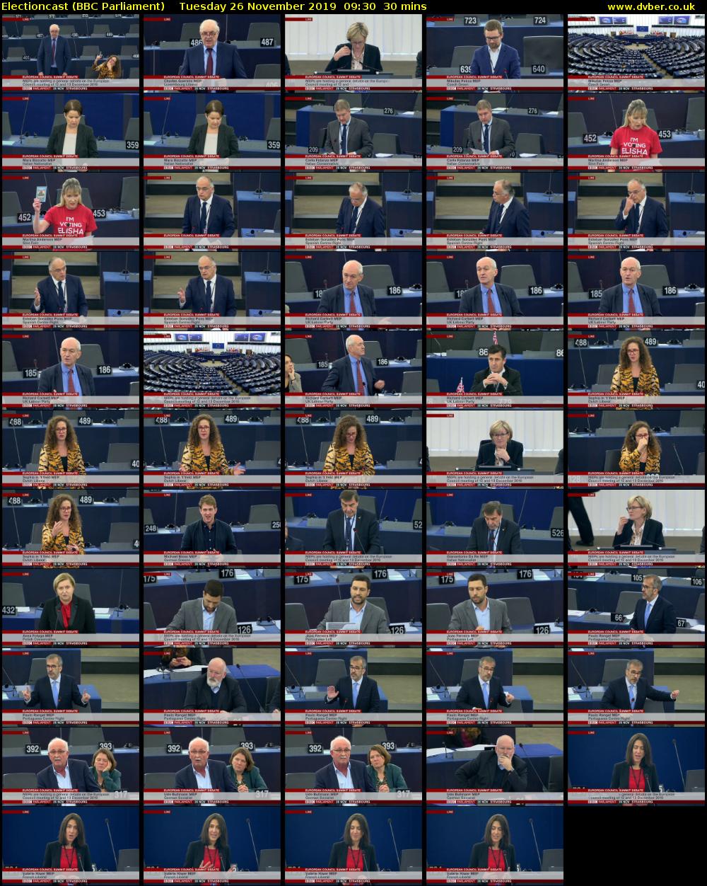 Electioncast (BBC Parliament) Tuesday 26 November 2019 09:30 - 10:00