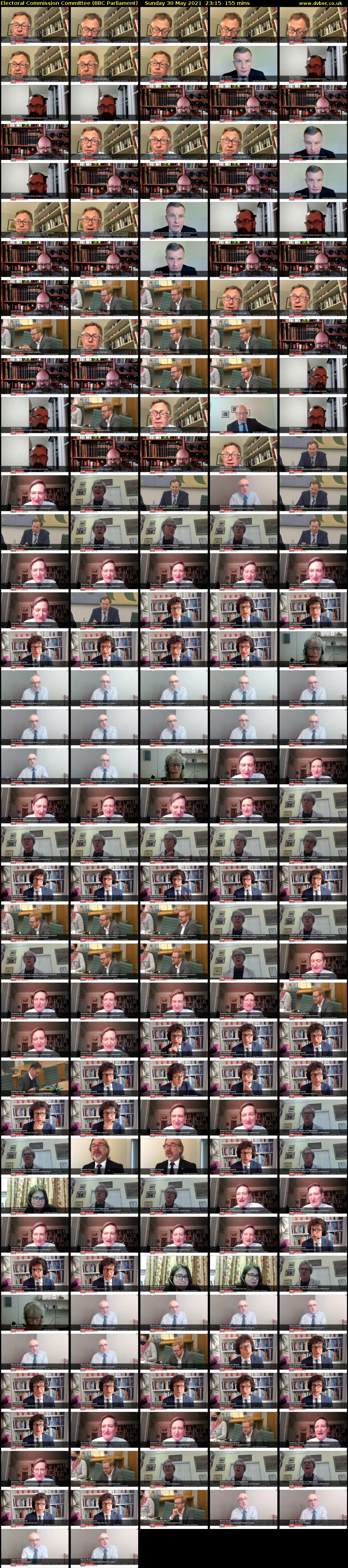 Electoral Commission Committee (BBC Parliament) Sunday 30 May 2021 23:15 - 01:50