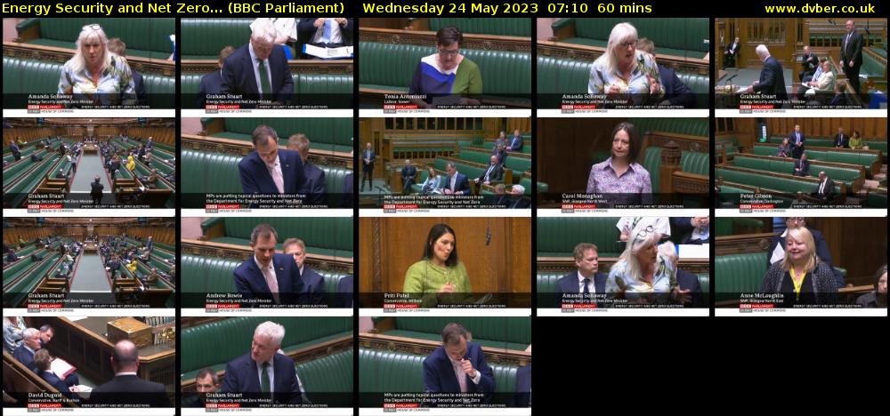 Energy Security and Net Zero... (BBC Parliament) Wednesday 24 May 2023 07:10 - 08:10