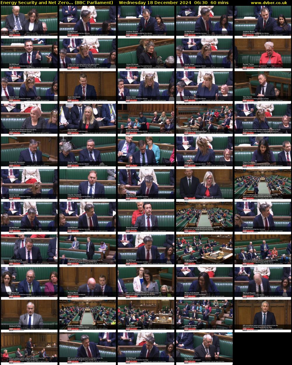 Energy Security and Net Zero... (BBC Parliament) Wednesday 18 December 2024 06:30 - 07:30