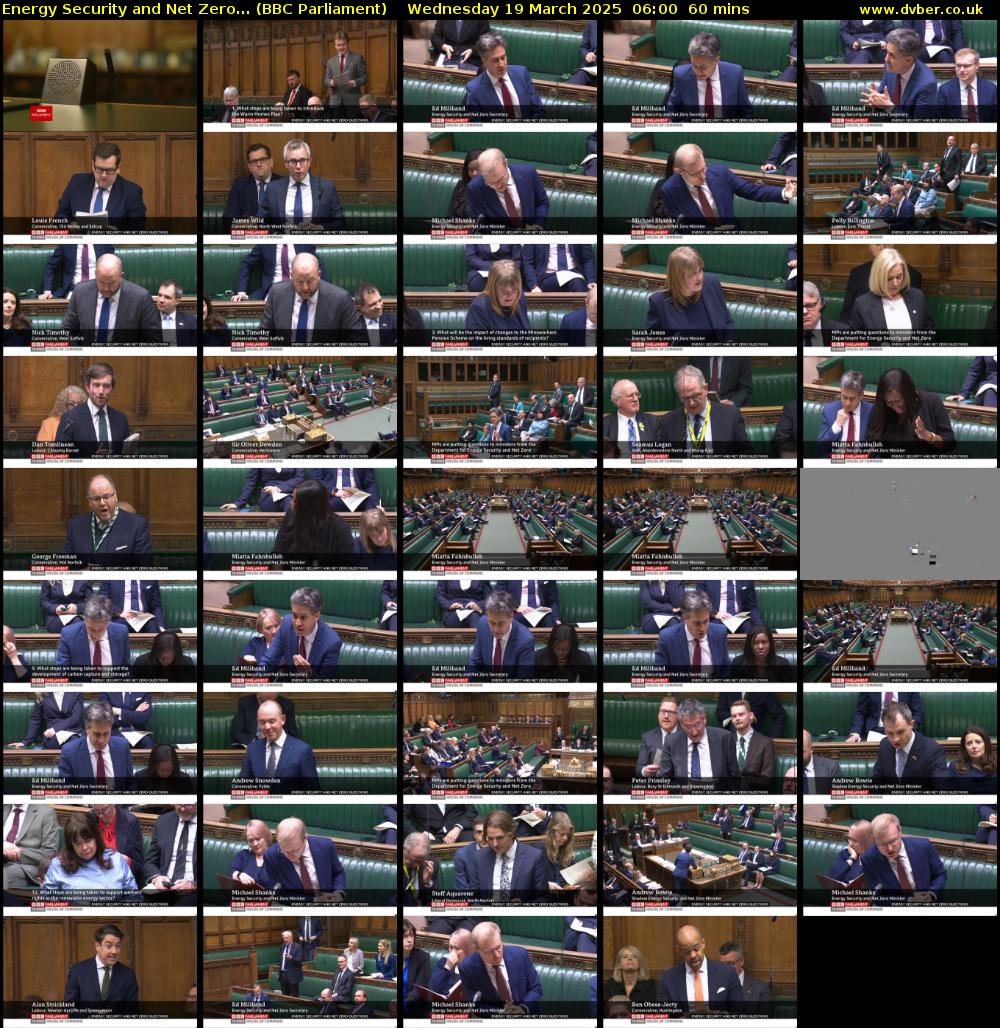 Energy Security and Net Zero... (BBC Parliament) Wednesday 19 March 2025 06:00 - 07:00