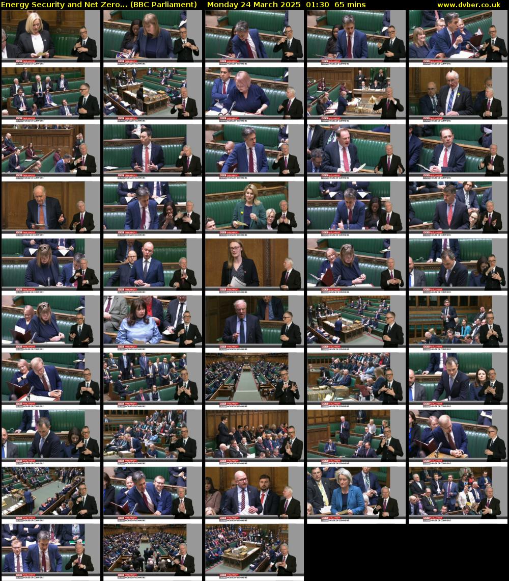 Energy Security and Net Zero... (BBC Parliament) Monday 24 March 2025 01:30 - 02:35