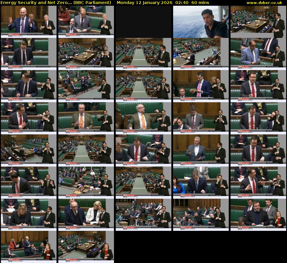 Energy Security and Net Zero... (BBC Parliament) Monday 12 January 2026 02:40 - 03:40