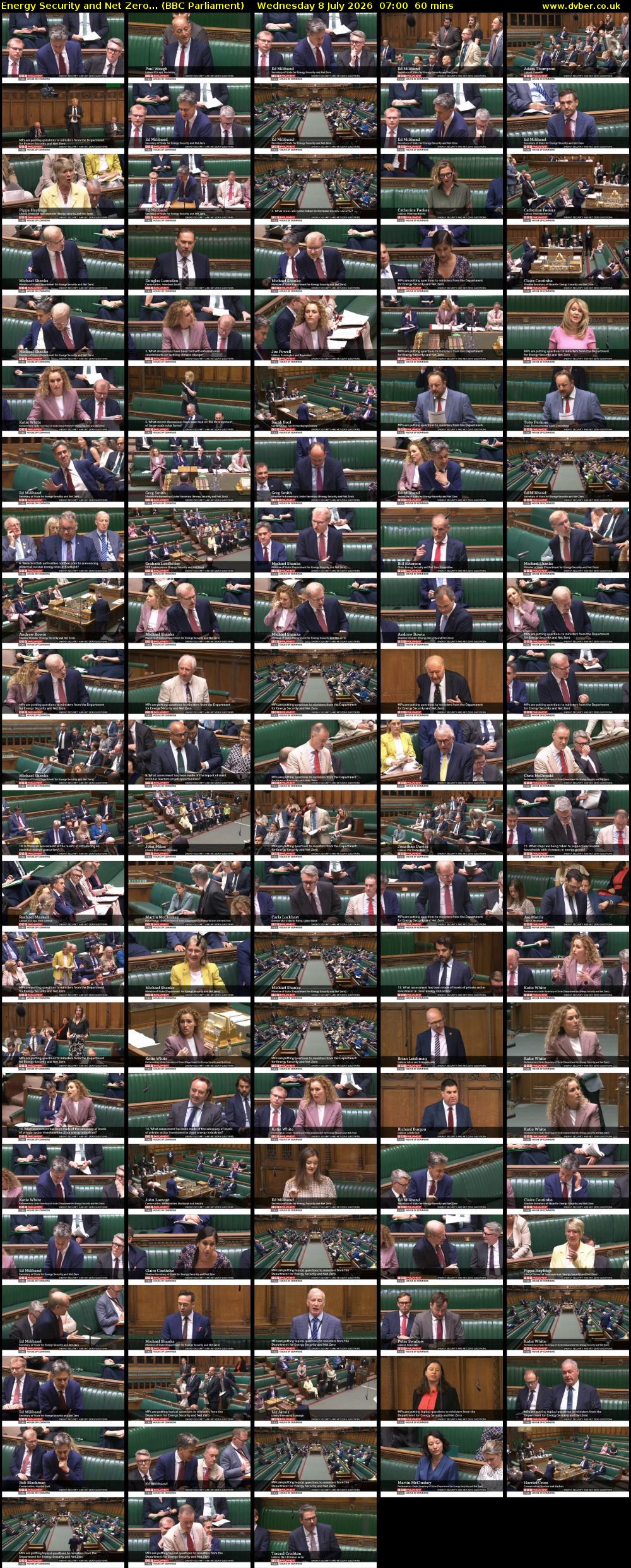 Energy Security and Net Zero... (BBC Parliament) Wednesday 8 July 2026 07:00 - 08:00