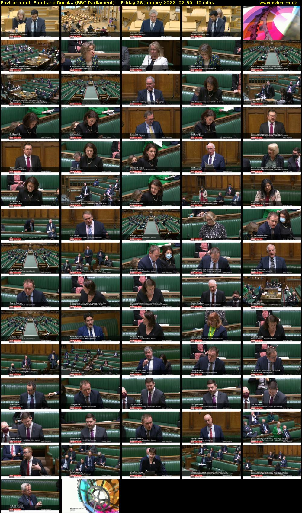 Environment, Food and Rural... (BBC Parliament) Friday 28 January 2022 02:30 - 03:10